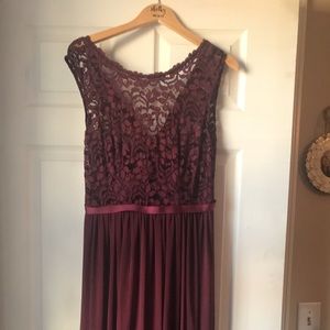 Wine Bridesmaid Dress